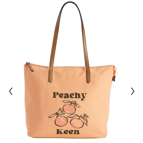 Sonoma Peach Canvas Totebag Purse - Picture 1 of 4